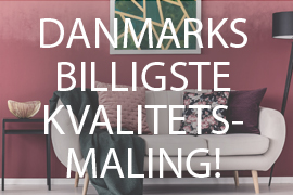 Danmarks billigste kvalitetsmaling med miljømærker og gratis levering